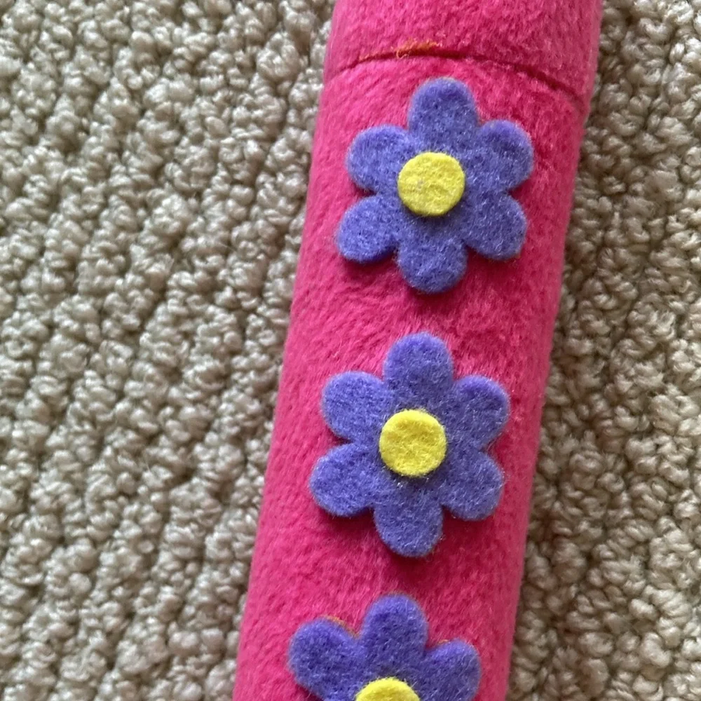 Hot Pink Colored Pencils Soft Case Flowers Clueless Movie Y2K with Pencils RARE